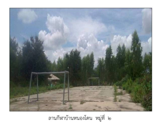 ลานกีฬา/สนามกีฬา ตำบลหนองโดน มี 8 หมู่บ้าน และมีลานกีฬา 7 หมู่บ้าน คิดเป็นร้อยละ 87.50