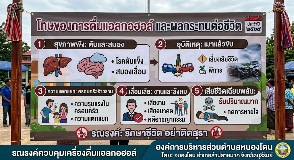 กระทบจากการดื่มแอลกอฮอล์ (Alcohol Consumption)